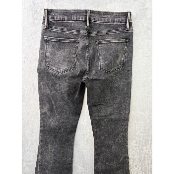 FRAME Le Crop Mini Boot Jeans – Faded Black – Frayed Hem – Size 29 - Picture 6 of 6